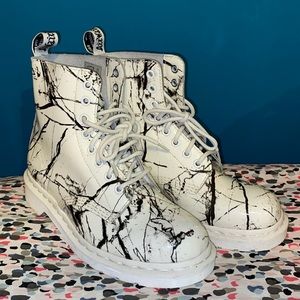 Rare Dr. Martens Pascal Marble Boots